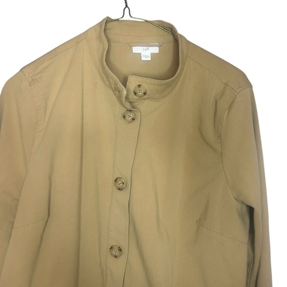 J.Jill chino jacket button down tan khaki size medium - Picture 2 of 8